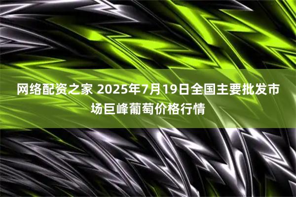 网络配资之家 2025年7月19日全国主要批发市场巨峰葡萄价格行情