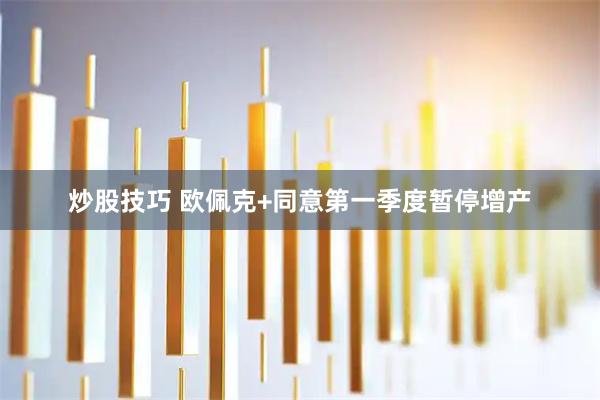 炒股技巧 欧佩克+同意第一季度暂停增产